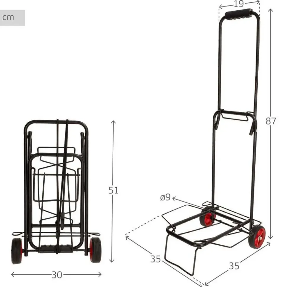 Aktive 62376 carrito de playa plegable 30x35x87 cm