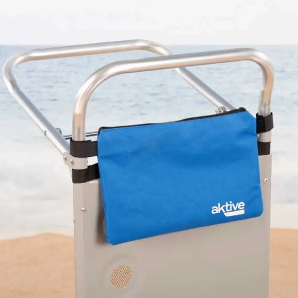 Aktive 62683 carrito plegable de playa con ruedas grandes 47x75x104 cm