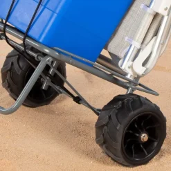 Aktive Carrito plegable de playa con ruedas grandes 62377 55x40x100 cm