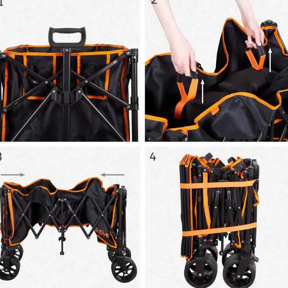 Aktive Carro de playa plegable XXL