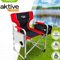 Aktive Con bandeja y bolsa isotérmica Director silla plegable Aluminio