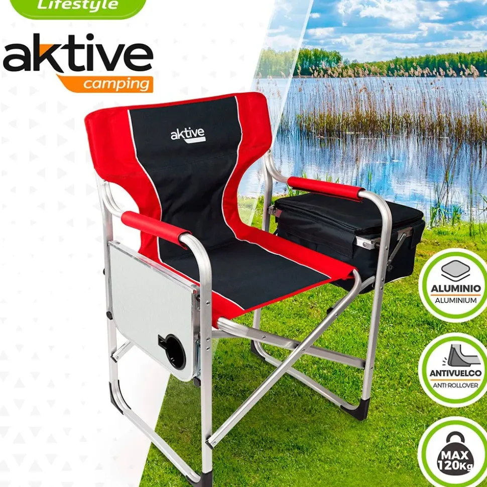 Aktive Con bandeja y bolsa isotérmica Director silla plegable Aluminio