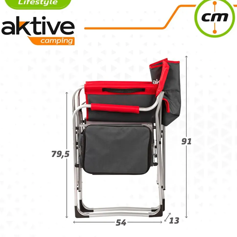 Aktive Con bandeja y bolsa isotérmica Director silla plegable Aluminio