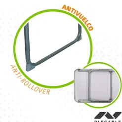 Aktive Mesa plegable baja 60x40x40 cm