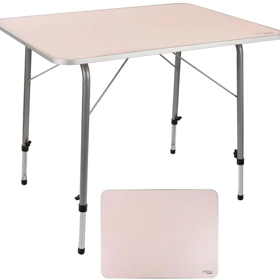 Aktive Mesa plegable regulable en altura 80x60x 50-69 cm