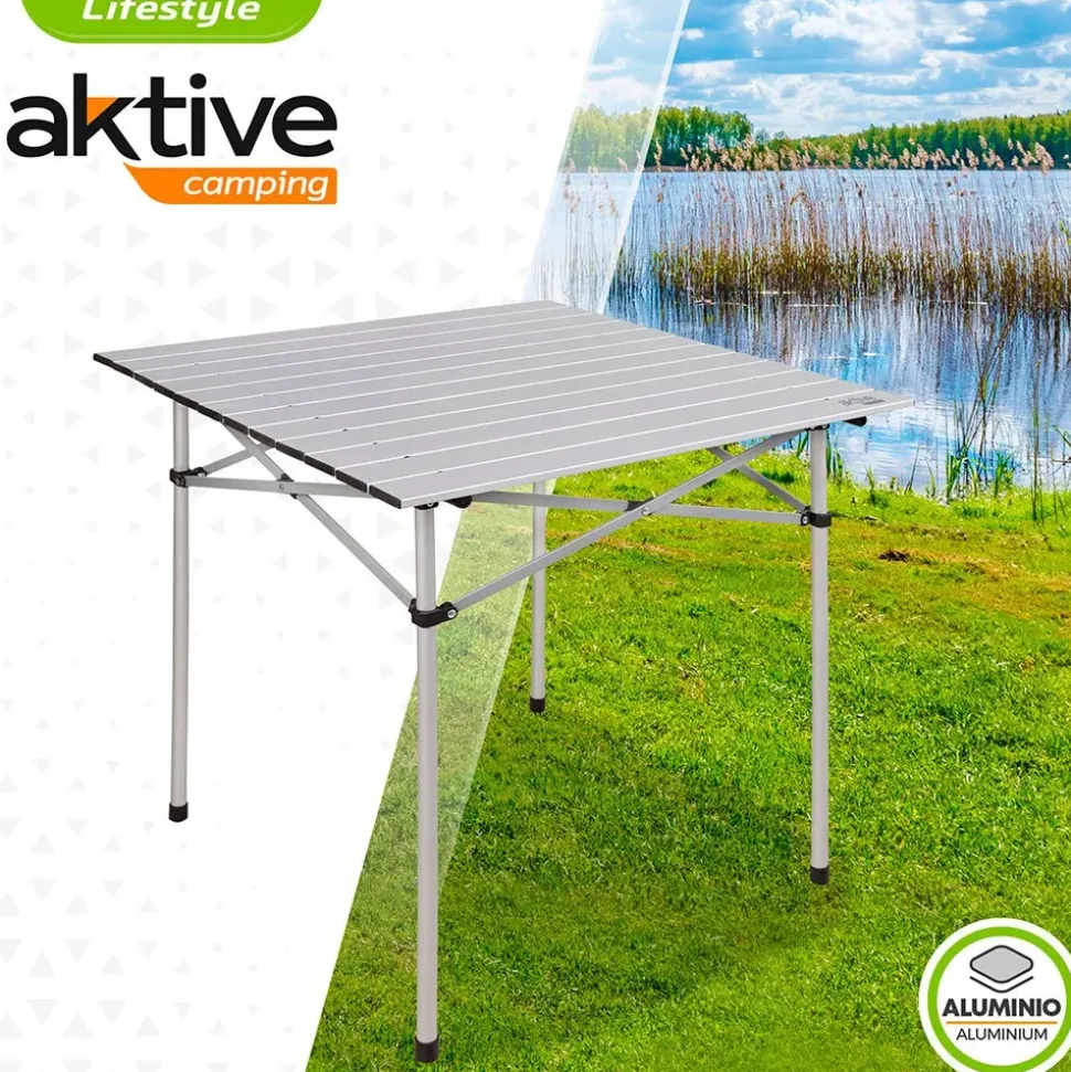 Aktive Mesa plegable 70x70x70 cm