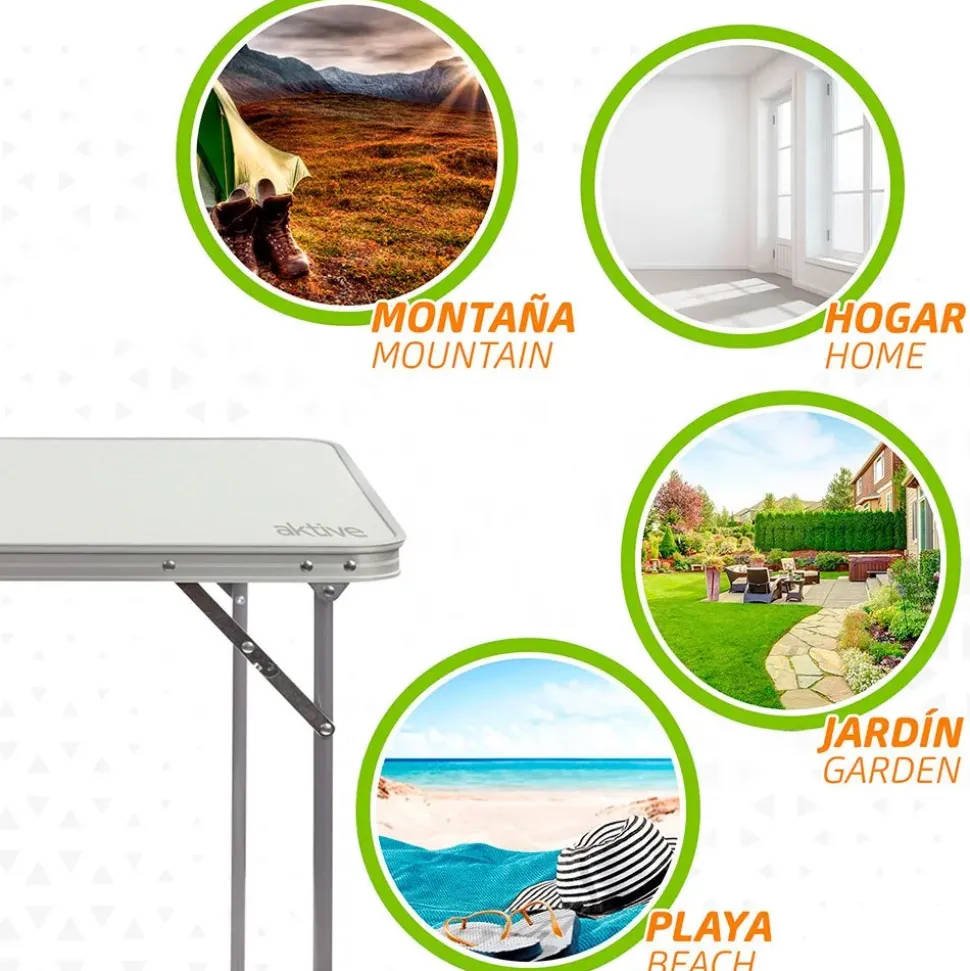 Aktive Mesa plegable 80x60x70 cm