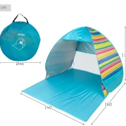 Aktive Parasol UV50 plegable y tienda de playa 140x160x110 cm