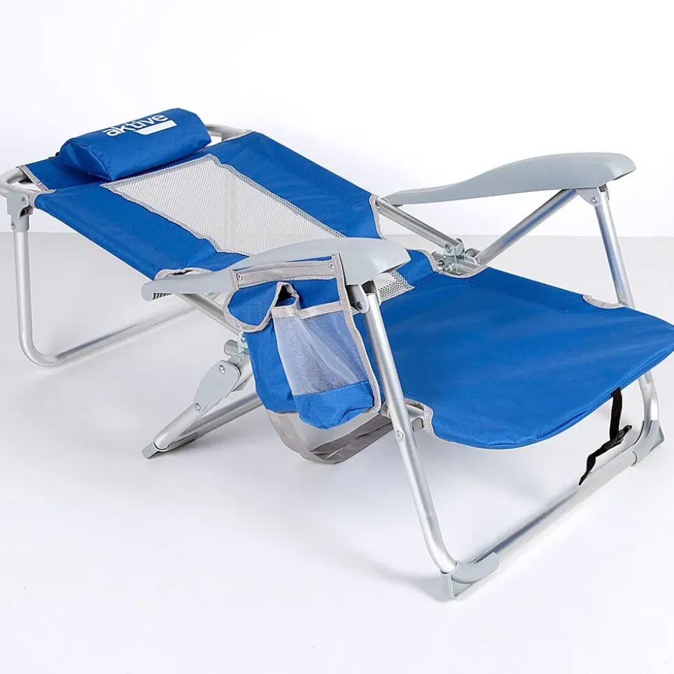 Aktive Silla de playa 5 Positions Loup With Cushions And Pockets