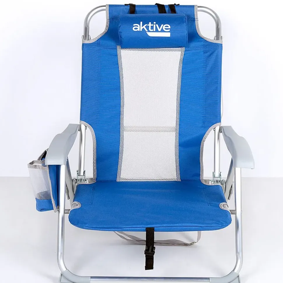 Aktive Silla de playa 5 Positions Loup With Cushions And Pockets
