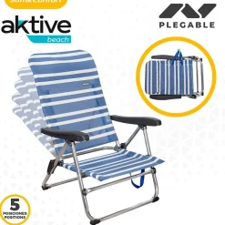 Aktive Silla plegable 5 posiciones baja 61x50x85 cm