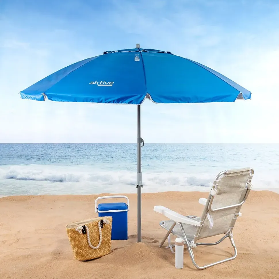 Aktive Sombrilla de playa 190 cm Antivition Beach With Inclinable Mast