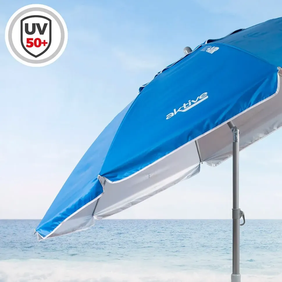 Aktive Sombrilla de playa 190 cm Antivition Beach With Inclinable Mast