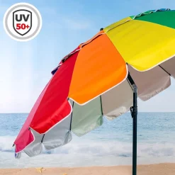 Aktive Sombrilla de playa 195 cm Antivition Beach With Inclinable Mast And UV50 Protection