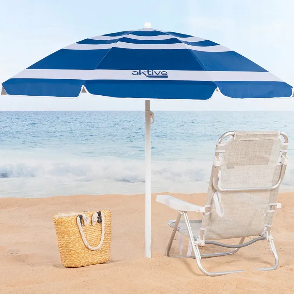 Aktive Sombrilla de playa 180 cm Inclinable Mast And UV50 Protection