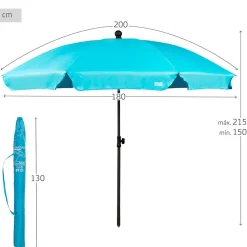 Aktive Sombrilla de playa Ø200cm UV30 inclinable mast