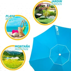 Aktive Sombrilla de Playa Protección UV50 220 cm