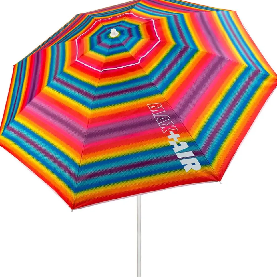 Aktive Sombrilla de playa Sun&Confort Ø resistente al viento UV50 con mástil inclinable 220cm