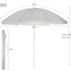 Aktive Sombrilla de playa 62489 UV50 220 cm