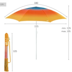 Aktive Sombrilla de playa 62428 UV50 Protection 180 cm