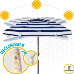 Aktive Sombrilla de playa Ventilation Roof UV50 Protection 200cm reacondicionado