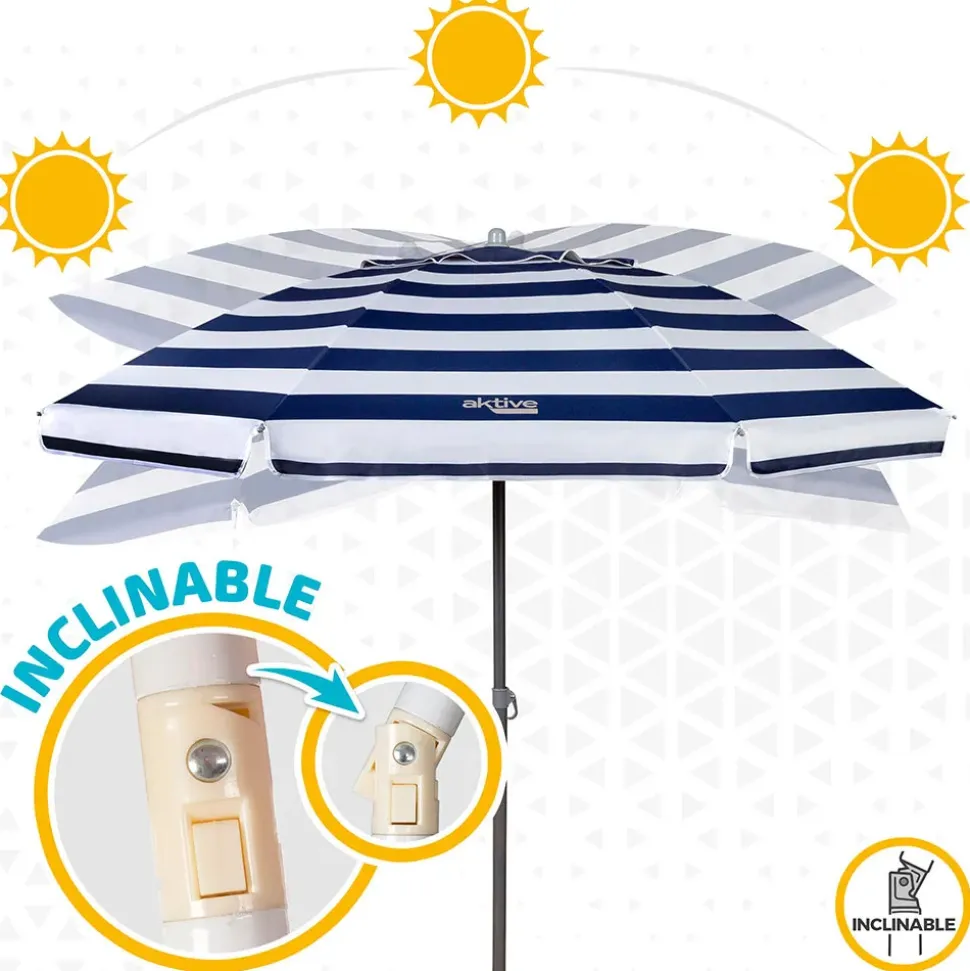 Aktive Sombrilla de playa Ventilation Roof UV50 Protection 200cm reacondicionado