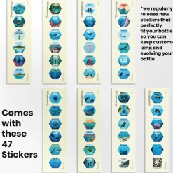 Awesome Maps Botella térmica Adventure dive+stickers