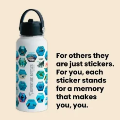 Awesome Maps Botella térmica Adventure dive+stickers