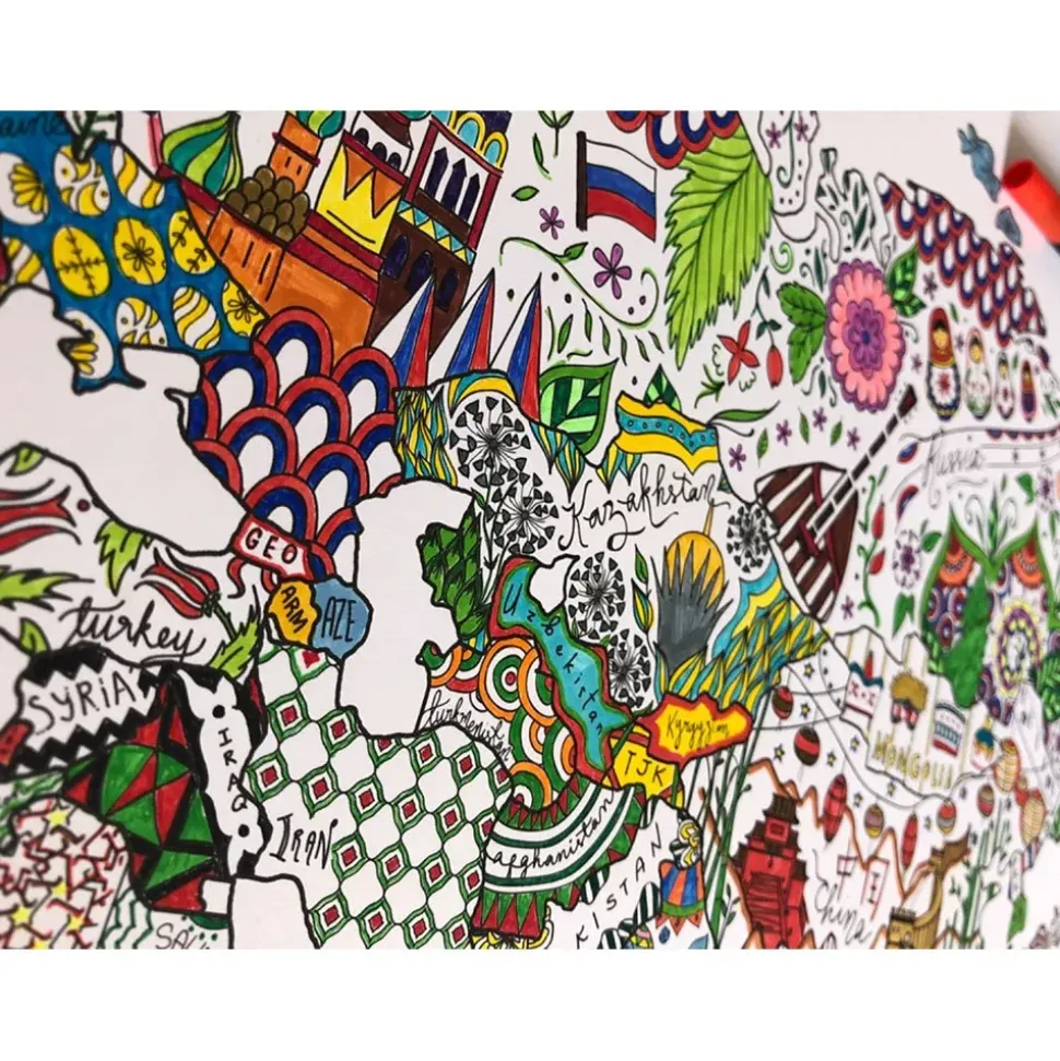 Awesome Maps Mapa Coloring