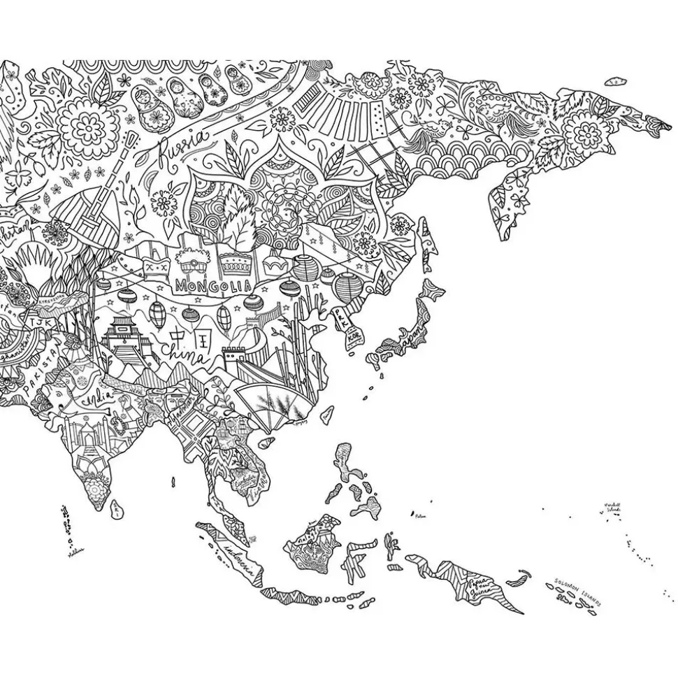 Awesome Maps Mapa Coloring