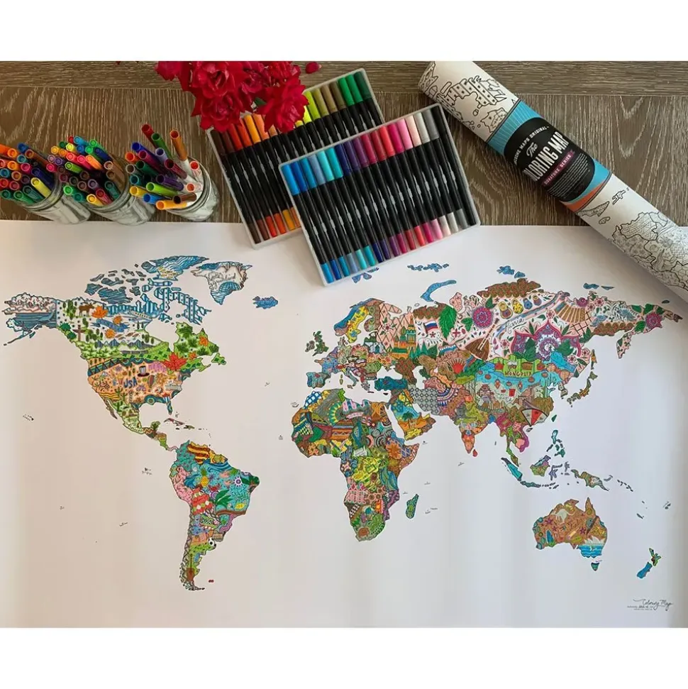 Awesome Maps Mapa Coloring