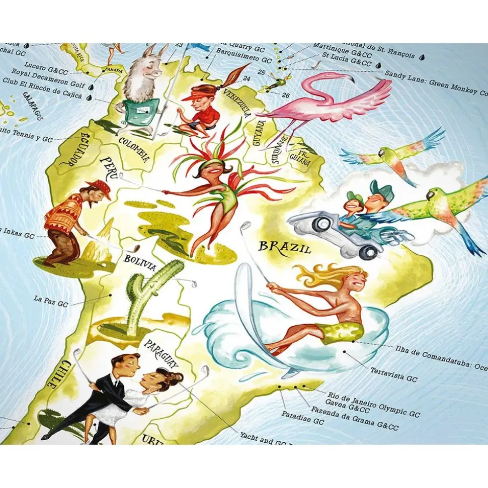 Awesome Maps Mapa de Golf Mejores Campos del Mundo
