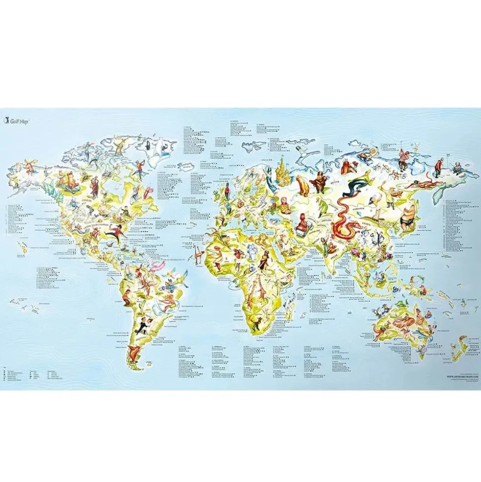 Awesome Maps Mapa de Golf Mejores Campos del Mundo