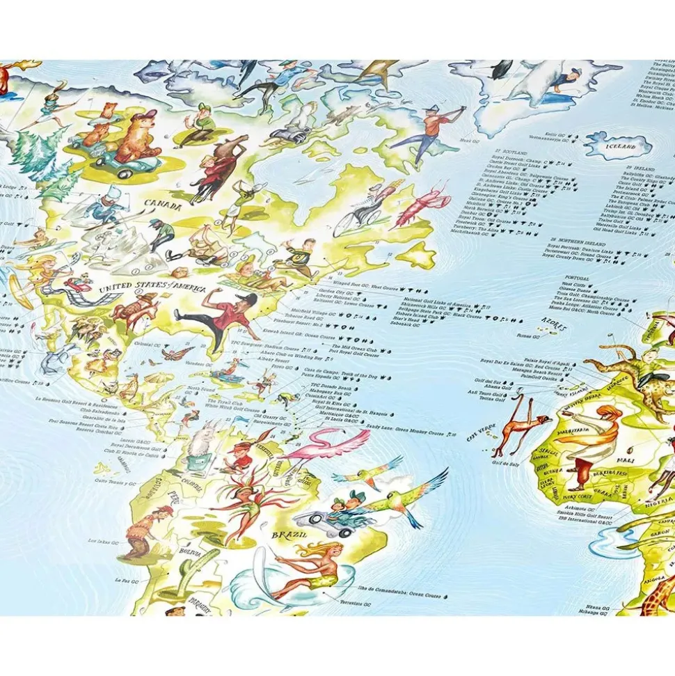 Awesome Maps Mapa de Golf Mejores Campos del Mundo