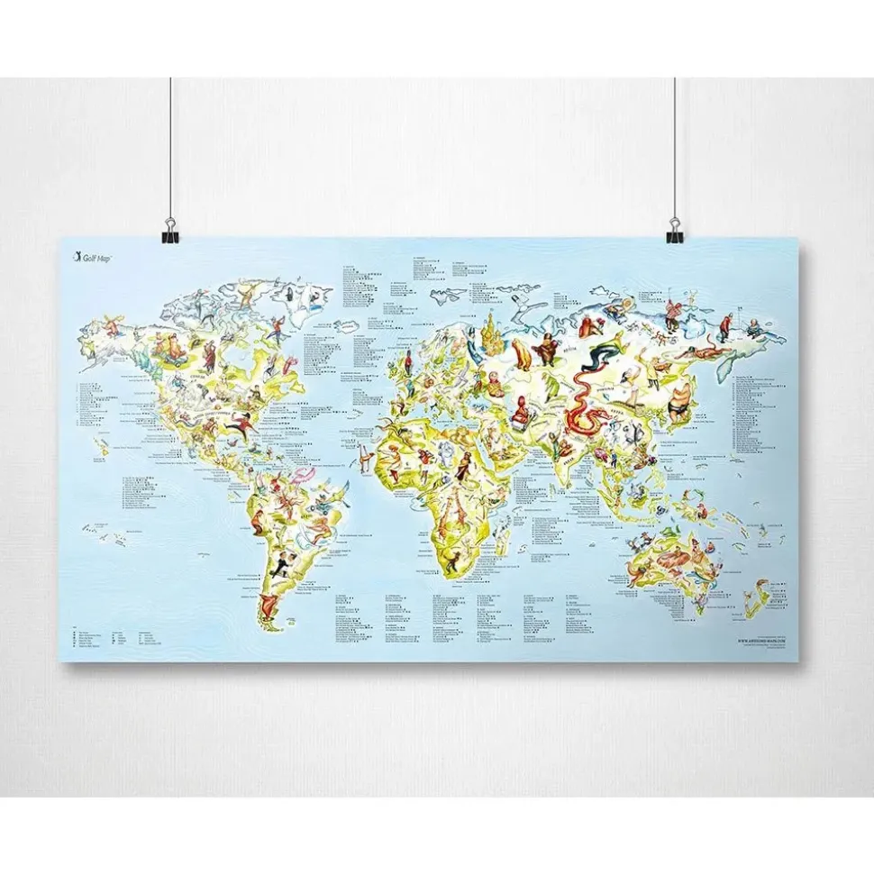 Awesome Maps Mapa de Golf Mejores Campos del Mundo