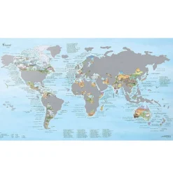 Awesome Maps Mapa de Senderismo Edición Rasca Los Mejores Senderos del Mundo Rasca