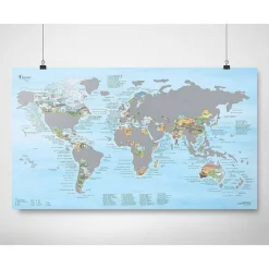 Awesome Maps Mapa de Senderismo Edición Rasca Los Mejores Senderos del Mundo Rasca
