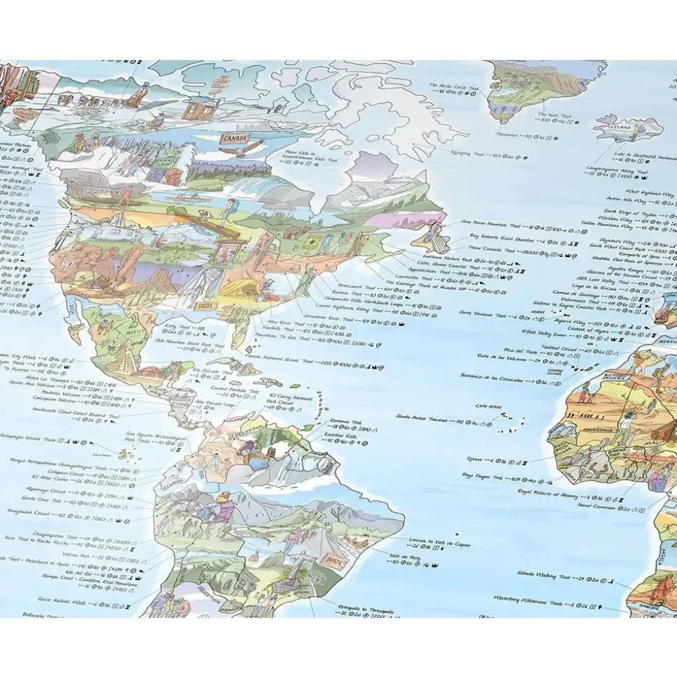 Awesome Maps Mapa de Senderismo Mejores Rutas del Mundo