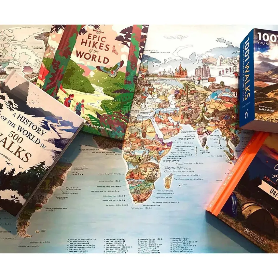 Awesome Maps Mapa de Senderismo Mejores Rutas del Mundo
