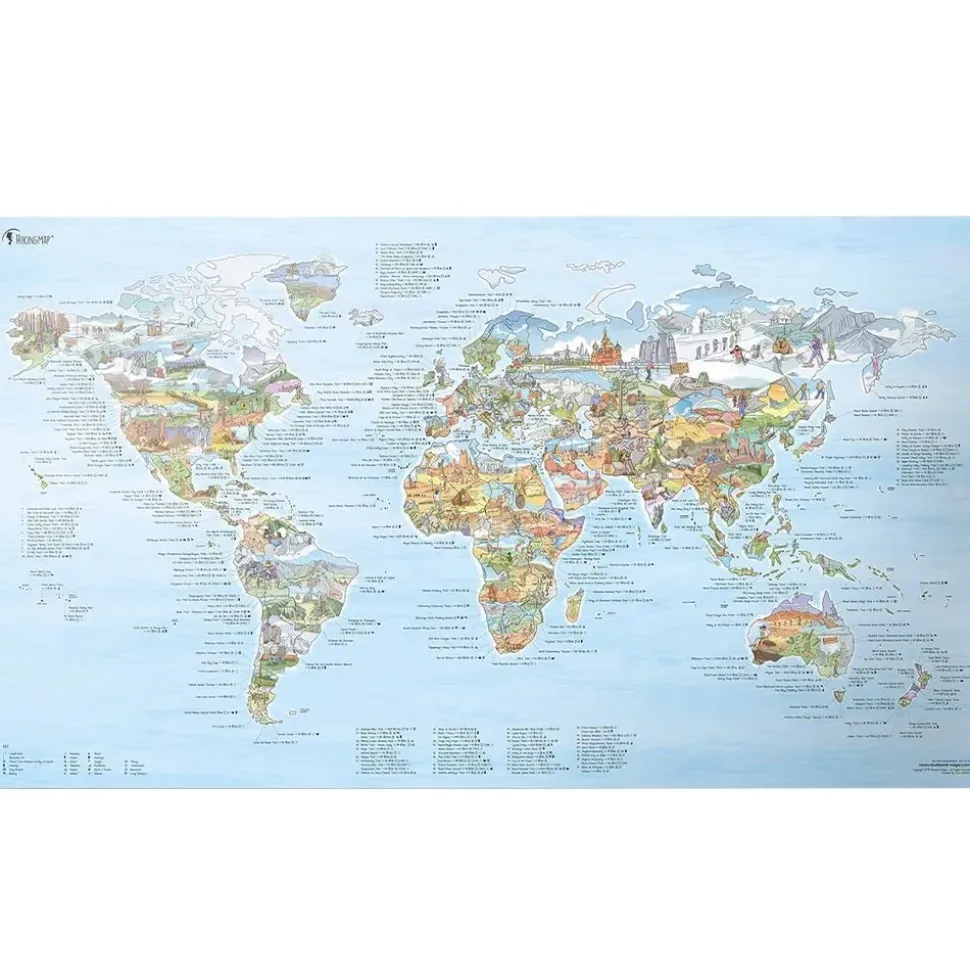 Awesome Maps Mapa de Senderismo Mejores Rutas del Mundo