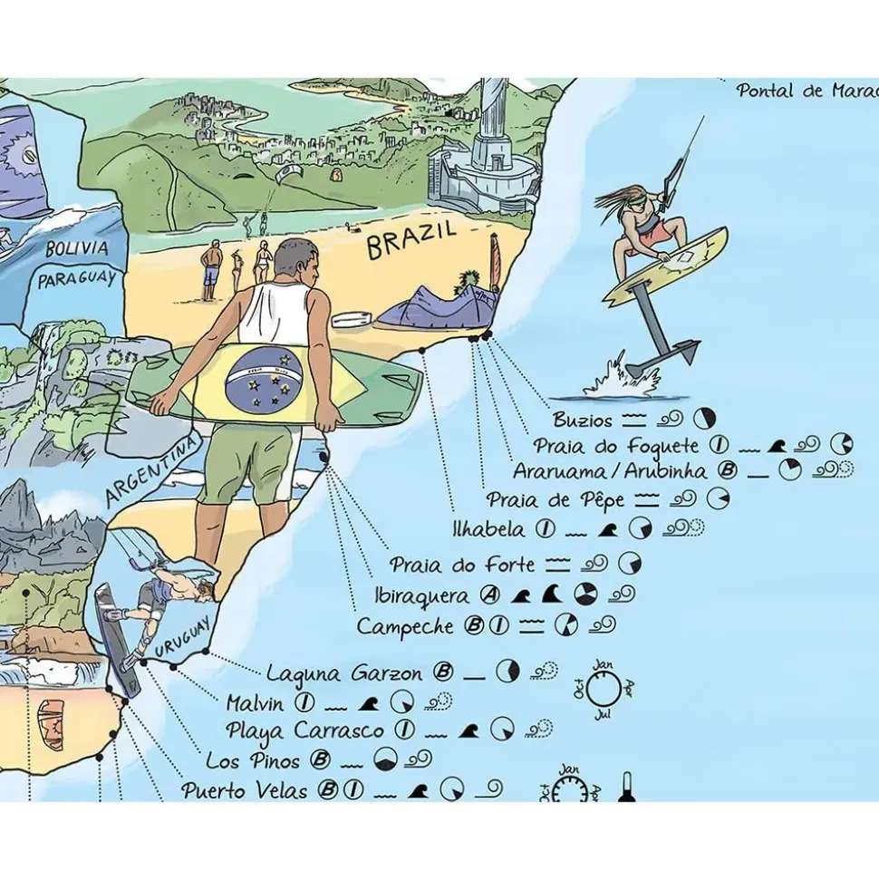 Awesome Maps Mapa Kitesurf Best ing Spots In The World