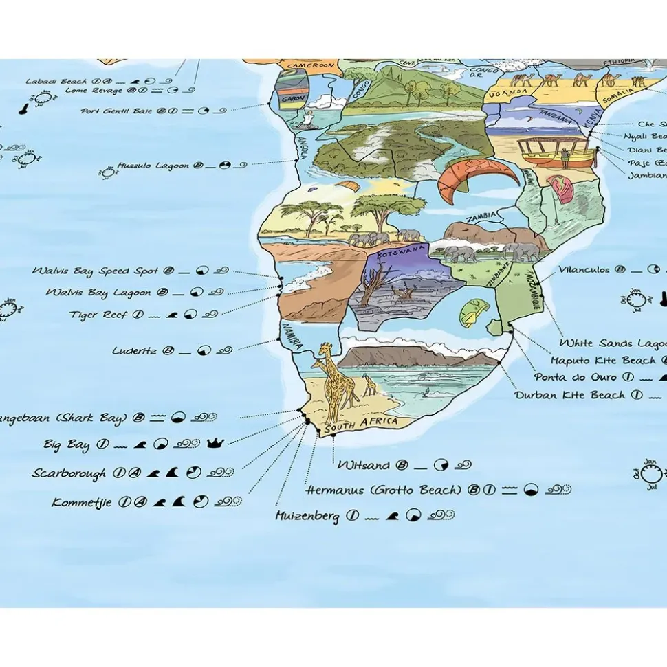 Awesome Maps Mapa Kitesurf Best ing Spots In The World