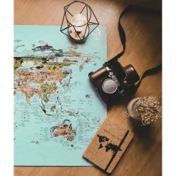 Awesome Maps Mapa Surftrip Best Surf Beaches Of The World Original Colored Edition
