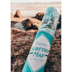 Awesome Maps Mapa Surftrip Best Surf Beaches Of The World Original Colored Edition