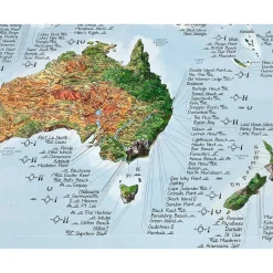 Awesome Maps Mapa Surftrip Green Edition Best Surf Beaches Of The World Green Edition