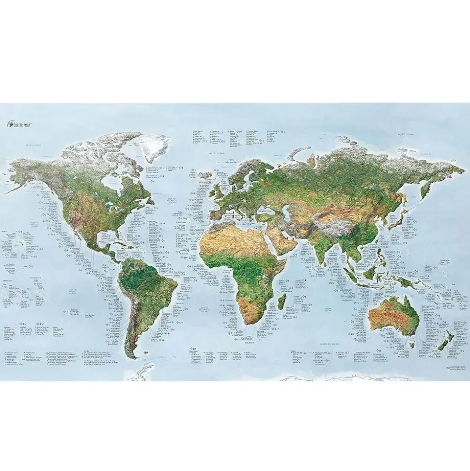 Awesome Maps Mapa Surftrip Green Edition Best Surf Beaches Of The World Green Edition