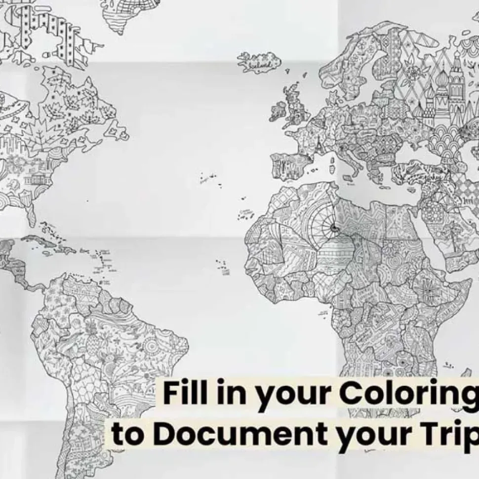 Awesome Maps Póster Travel journal ´green map´