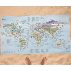 Awesome Maps Toalla Mapa de kitesurf: los mejores lugares del mundo