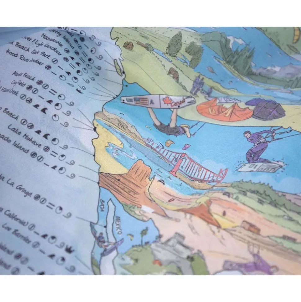 Awesome Maps Toalla Mapa de kitesurf: los mejores lugares del mundo