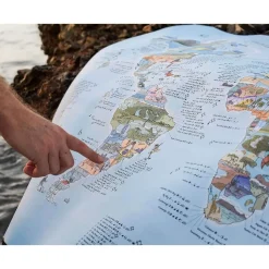 Awesome Maps Toalla Mapa de kitesurf: los mejores lugares del mundo